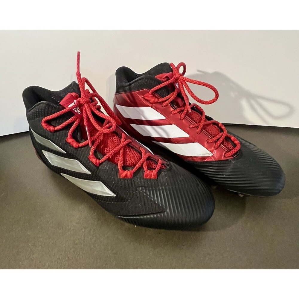 Adidas Freak X Carbon Mid Football Cleats Men’s Size 11 Black Red & White